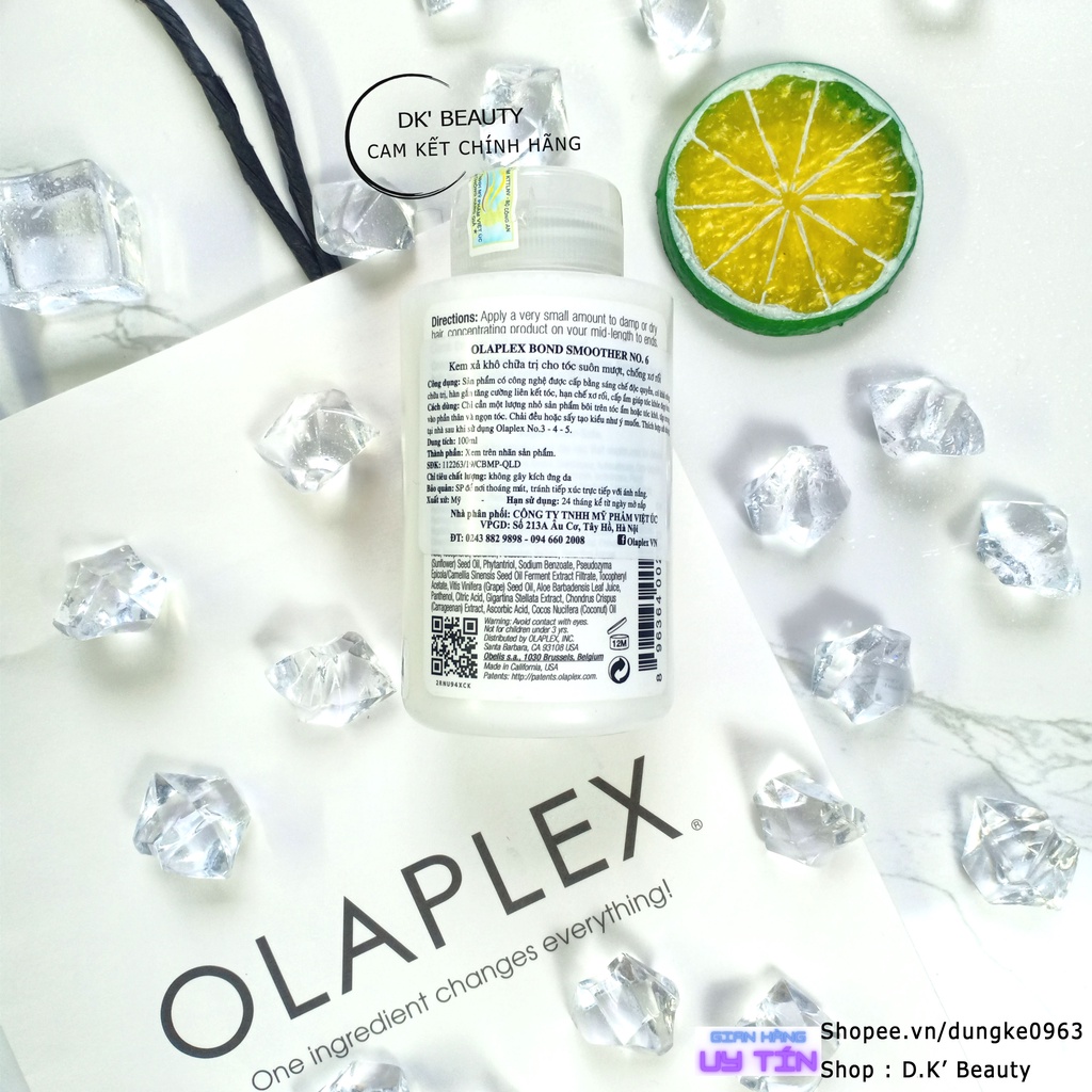 Xả Khô Olaplex Số 6 Suôn Mượt, Chống Rối, Dưỡng Ẩm, Vào Nếp