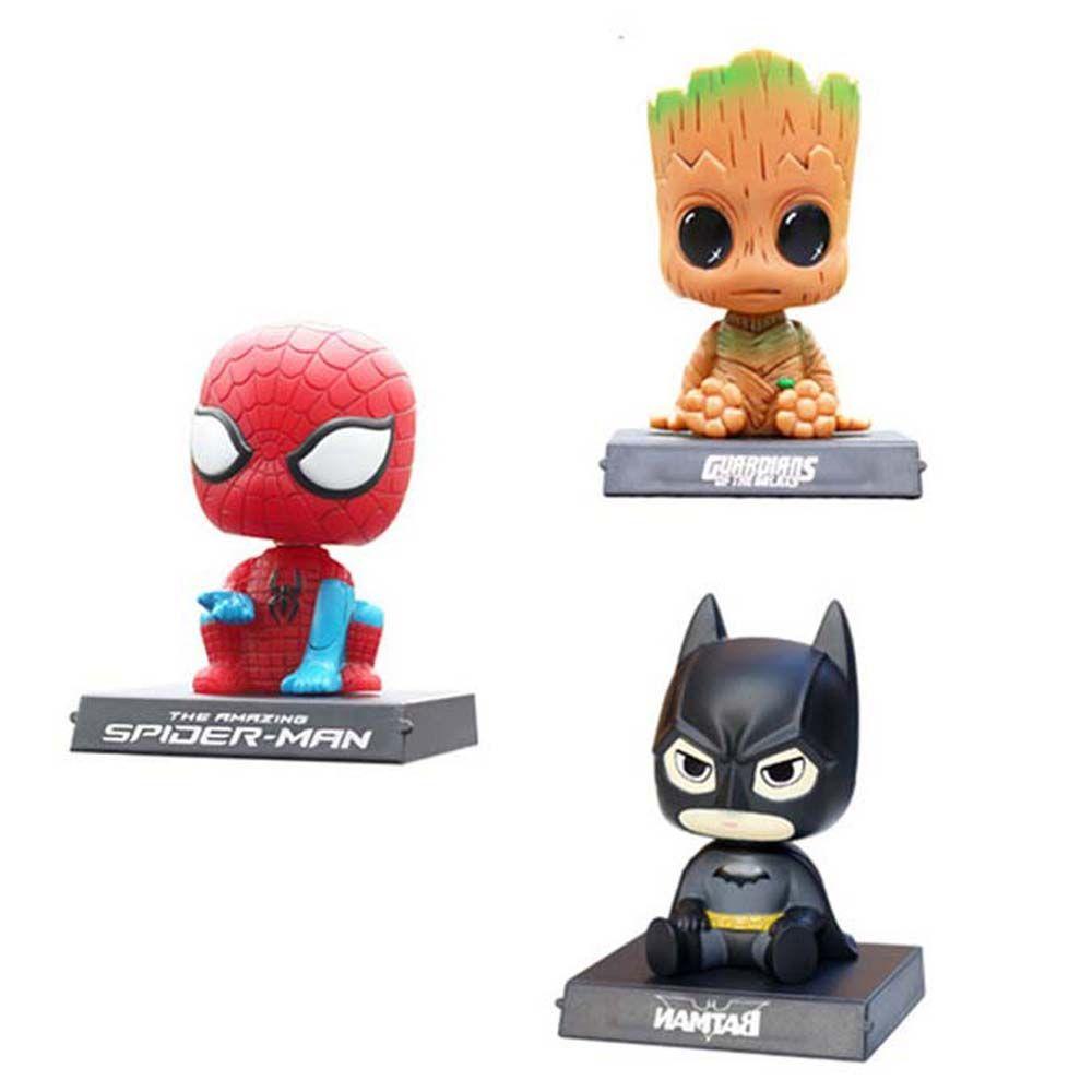 Giá Đỡ Điện Thoại Bằng PVC Hình Captain America Hoạt Hình Trang Trí Xe Hơi