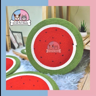 Bàn Cào Móng Dây Thừng Cho Mèo Hình Dưa Hấu - Bàn Cào Móng Cho Mèo