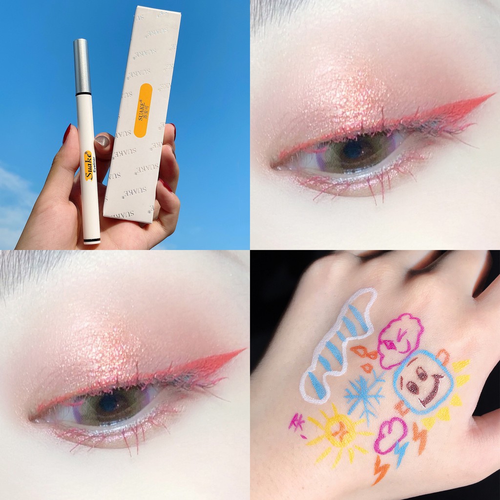 BÚT Kẻ Mắt SUAKE TRẮNG SỮA Đủ Màu nội địa siêu cưng long lasting eyeliner lâu trôi bút dạ dễ kẻ sỉ tốt NGỰA BEAUTY