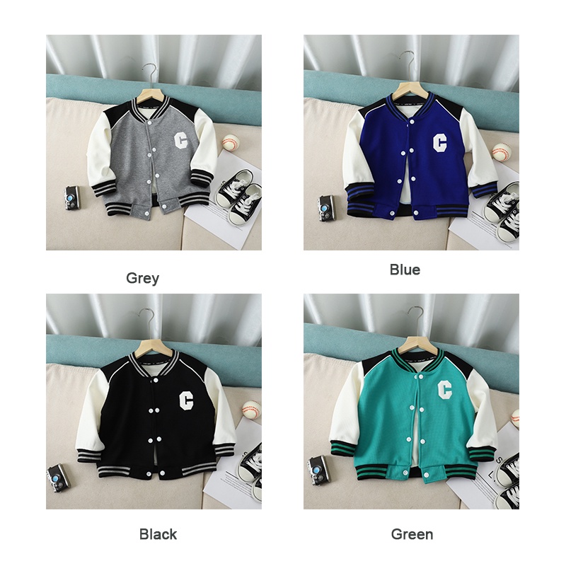 Áo khoác bóng chày thể thao AMILA lót lông cừu thời trang dành cho trẻ em