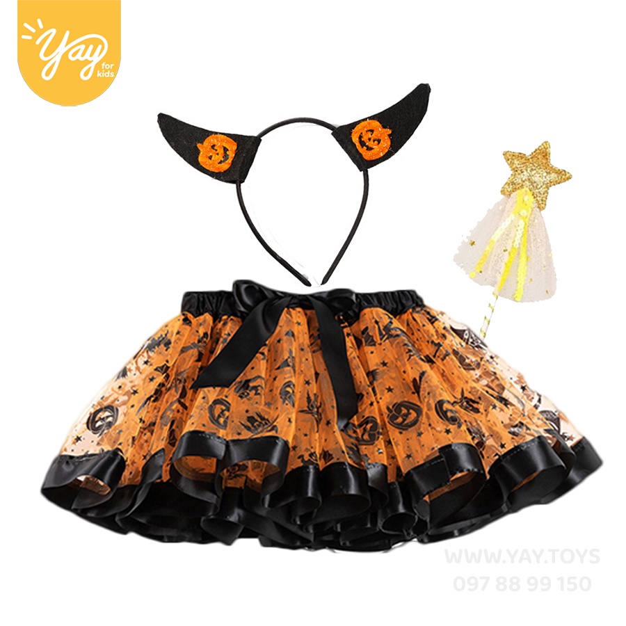 [HÌNH THẬT - 5 MẪU] Combo Hoá Trang Cánh tiên Váy Tutu Bé Gái Kèm Phụ Kiện Tumoon - Yay