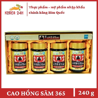 Cao Hồng Sâm 365 Hàn Quốc, Hộp 4 lọ x 240ml