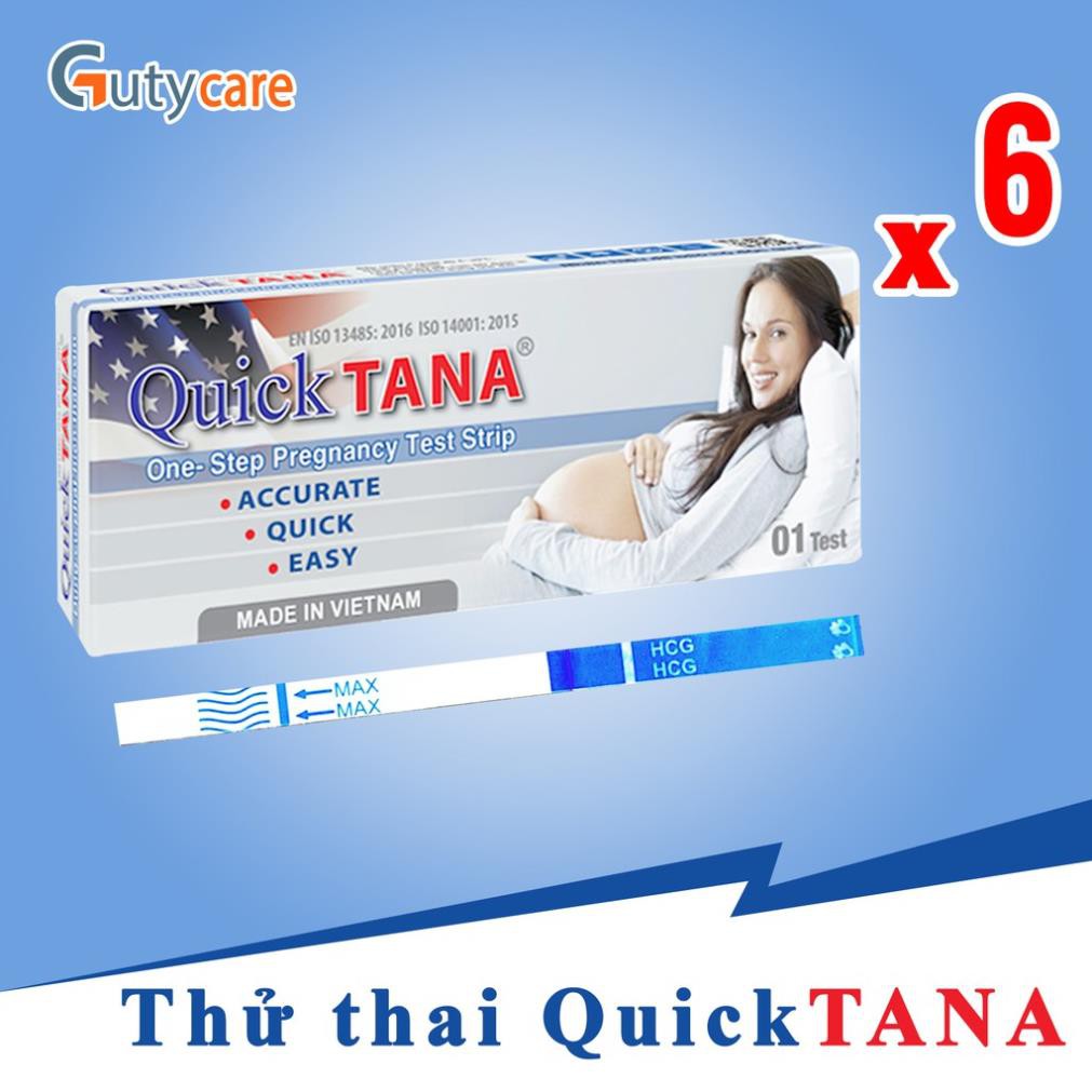 Que thử thai Quicktana, Dụng cụ phát hiện thai sớm nhanh chóng, đơn giản và chính xác – Combo 6 que