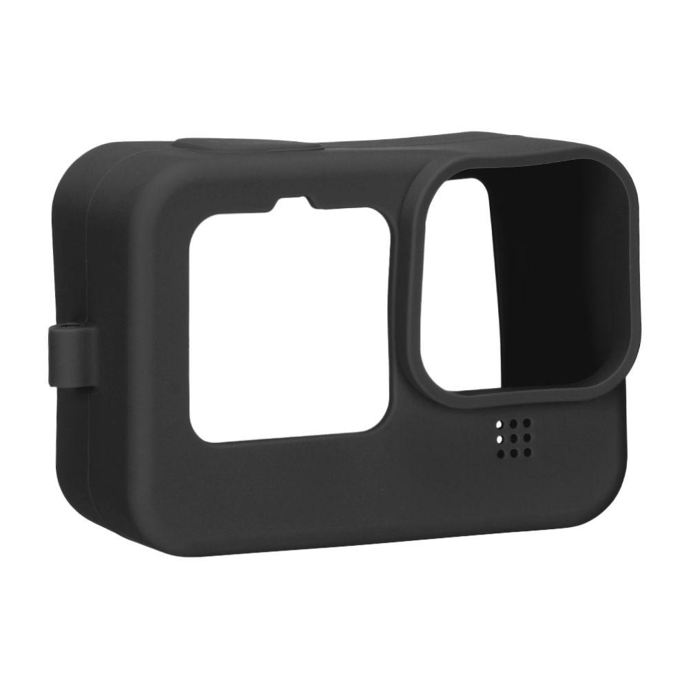 Vỏ Silicone Chống Trầy Xước Bảo Vệ Ống Kính Máy Ảnh Gopro Hero 10 Màu Đen