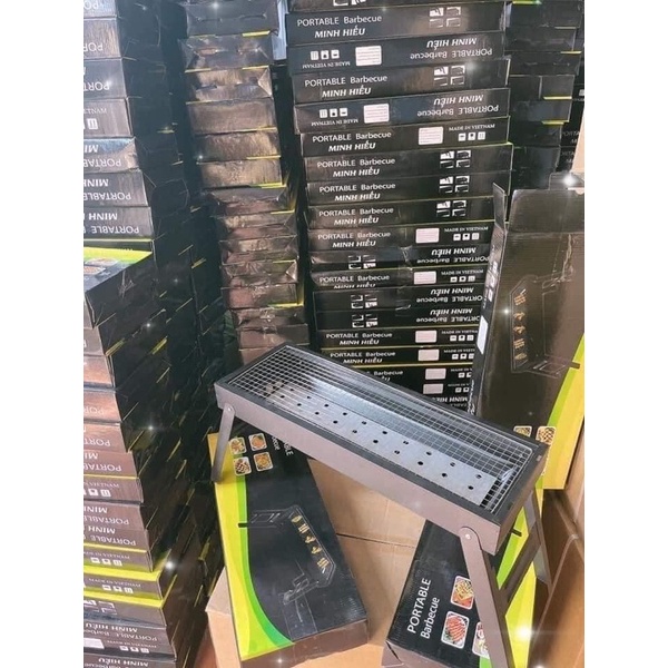 Bếp Nướng Than Hoa BBQ Ngoài Trời Loại To Cao Cấp Tiện Lợn