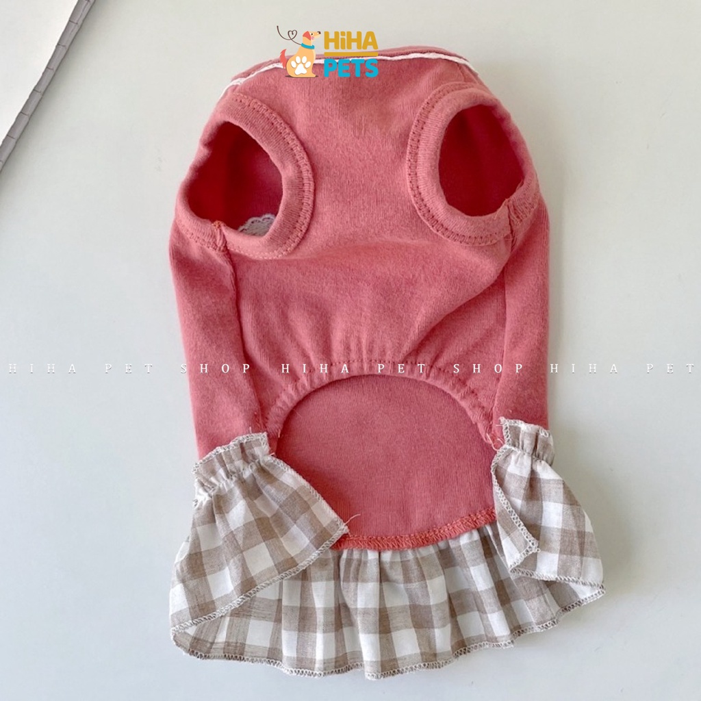 Áo Thun Cho Chó Mèo Vải Cotton Mát Mẻ Quần Áo Thú Cưng Ba Lỗ Mùa Hè Dễ Thương Hihapet.