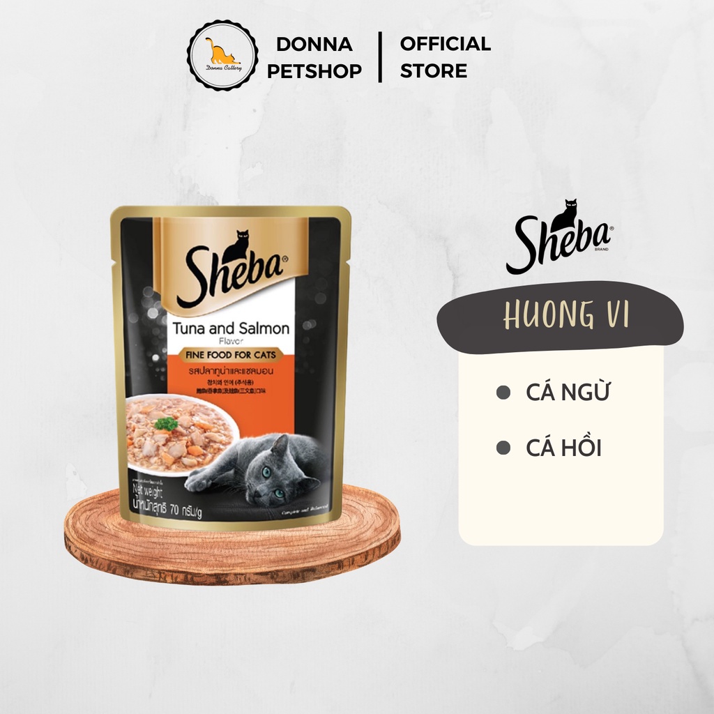 SHEBA - PATE NGÂM SỐT GIÀNH CHO MÈO CON VÀ MÈO TRƯỞNG THÀNH GÓI 70G