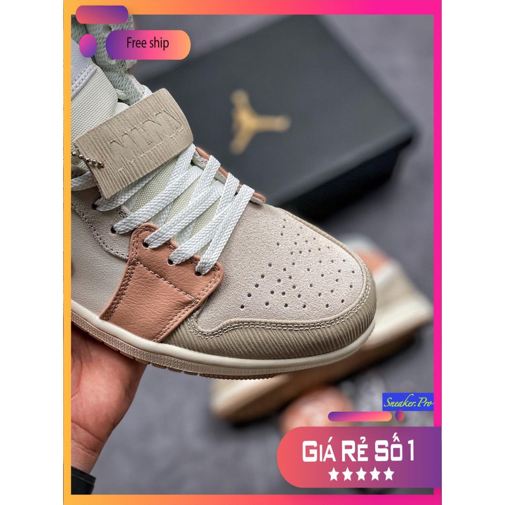 ( FULL BOX ) Giày thể thao cao cổ AIR Jordan 1 Mid Milan  siêu đẹp cho  nữ ⁸ :; ` ' ! °