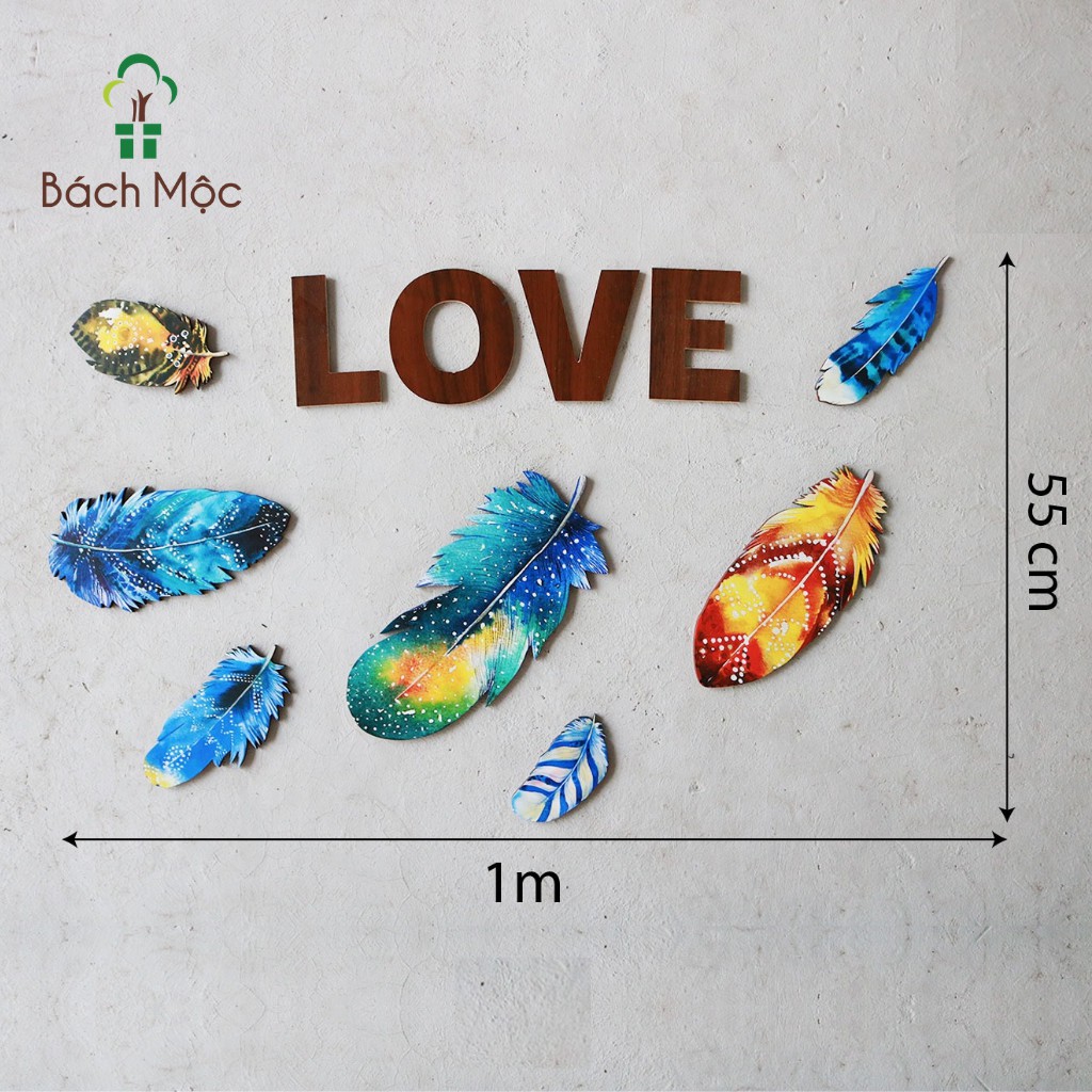 Set Decor Fomex Lông Chim BÁCH MỘC Nhiều Màu Sắc Trang Trí Nhà Cửa