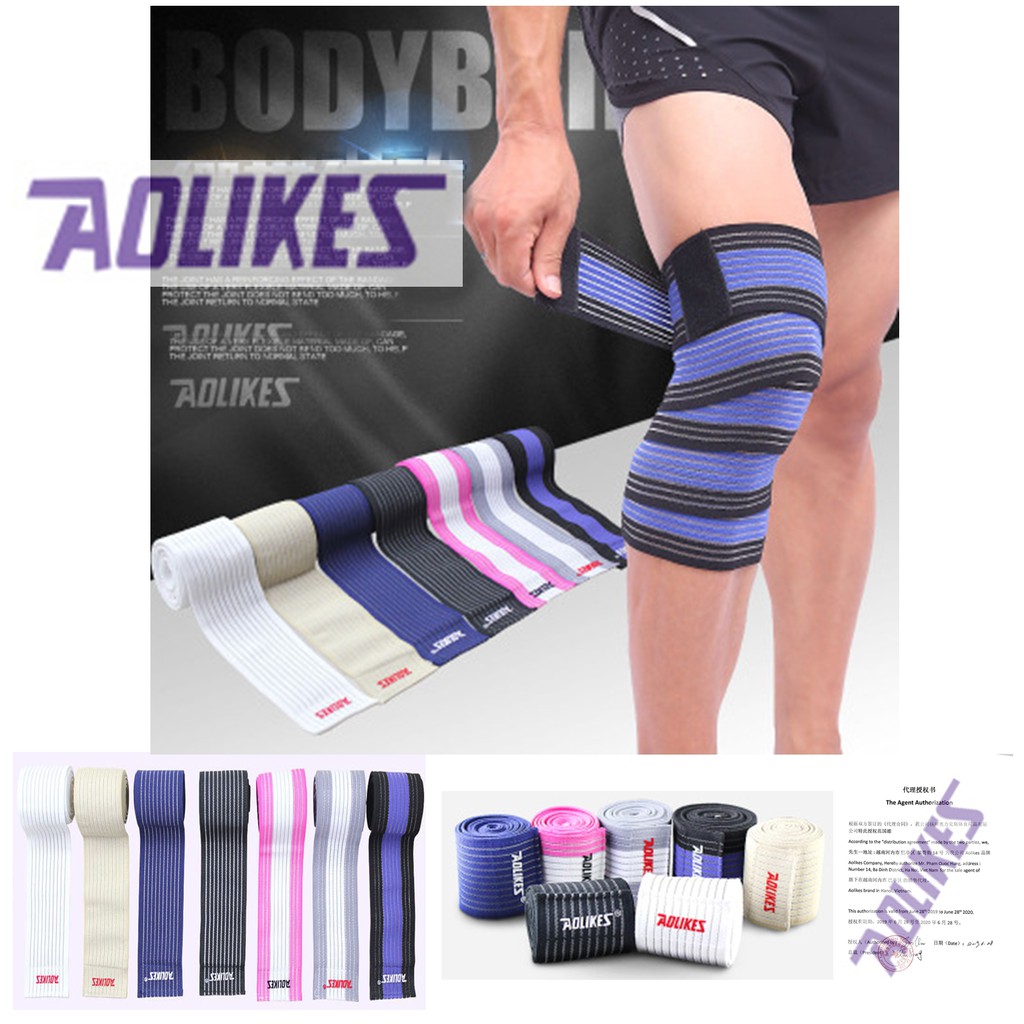 Aolikes AL 1516 (1 cái) 180CM Đai cuốn ĐẦU GỐI, ĐÙI, BẮP CHÂN chống trượt, hàng chính hãng BÁN SỈ ĐỒ PHƯỢT