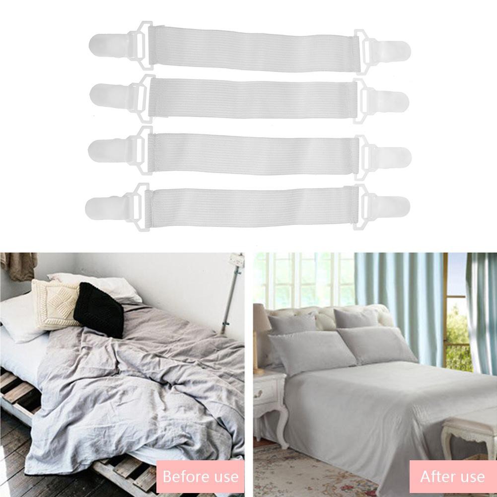 Set 4 dây đai co dãn chống trượt cho khăn trải bàn tiện dụng