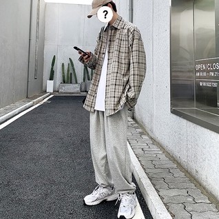 Áo Khoác Sơ Mi Vải Len Kẻ Sọc Kiểu Nhật Bản Thời Trang Xuân Thu Cho Nam