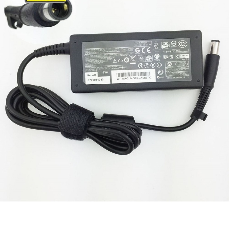 ADAPTER Sạc Laptop HP 18.5V-3.5A Đầu Kim To ( 65W ) - Sạc cho Laptop HP