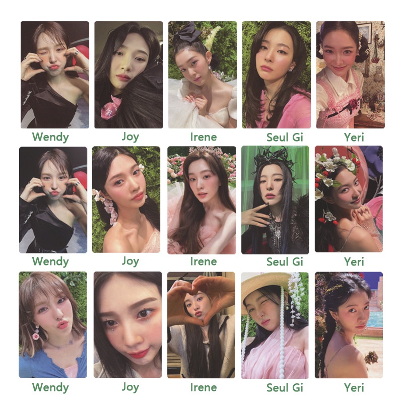 Set 5 Tấm Thẻ In Hình Nhóm Nhạc Red Velvet