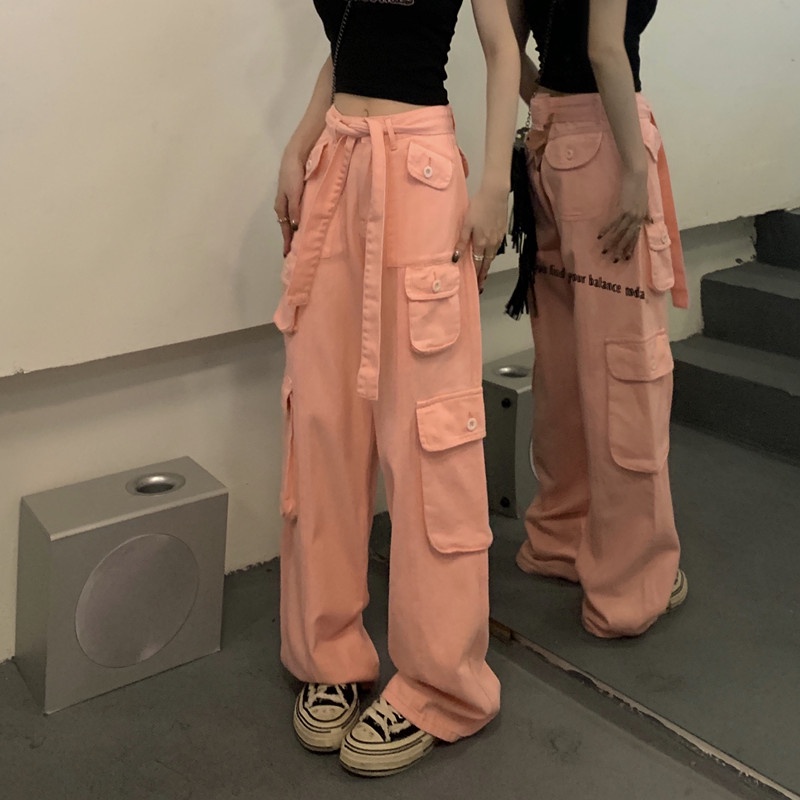 Quần Dài Lưng Cao Dáng Rộng Chất Liệu cotton Phong Cách Thời Trang Hàn Quốc 2022