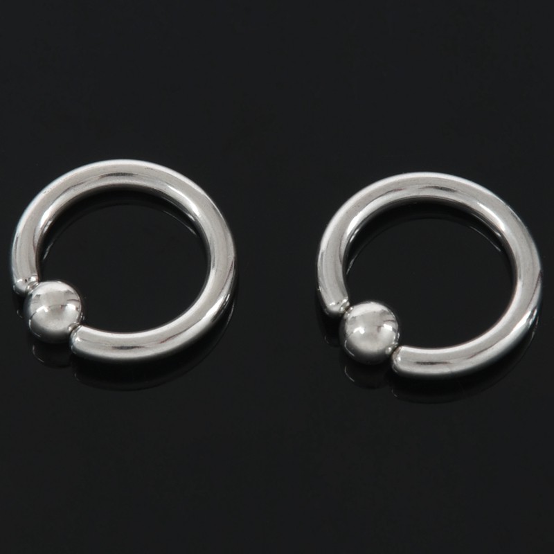 Cặp khuyên tai thép không gỉ 8g 3.2mm x16mm