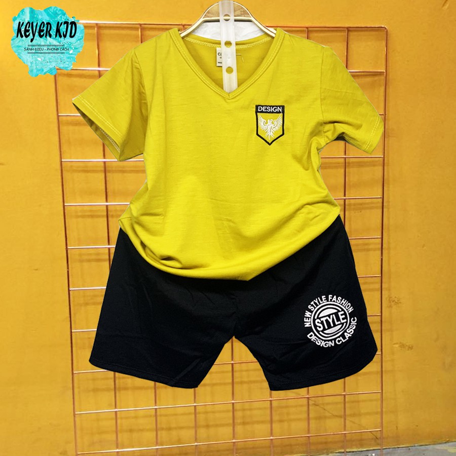 ĐỒ BỘ BÉ TRAI COTTON LOGO CỰC NGẦU, CHẤT VẢI MỀM CO GIÃN THOÁNG MÁT_KEYER KID