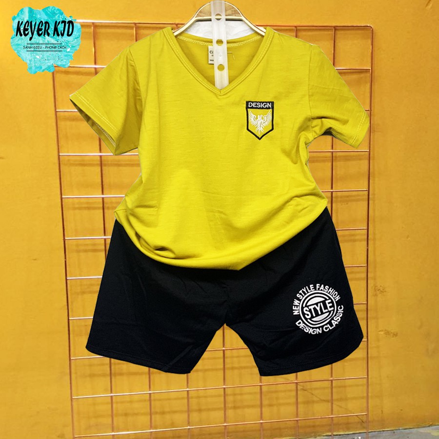 ĐỒ BỘ BÉ TRAI COTTON LOGO CỰC NGẦU, CHẤT VẢI MỀM CO GIÃN THOÁNG MÁT_KEYER KID