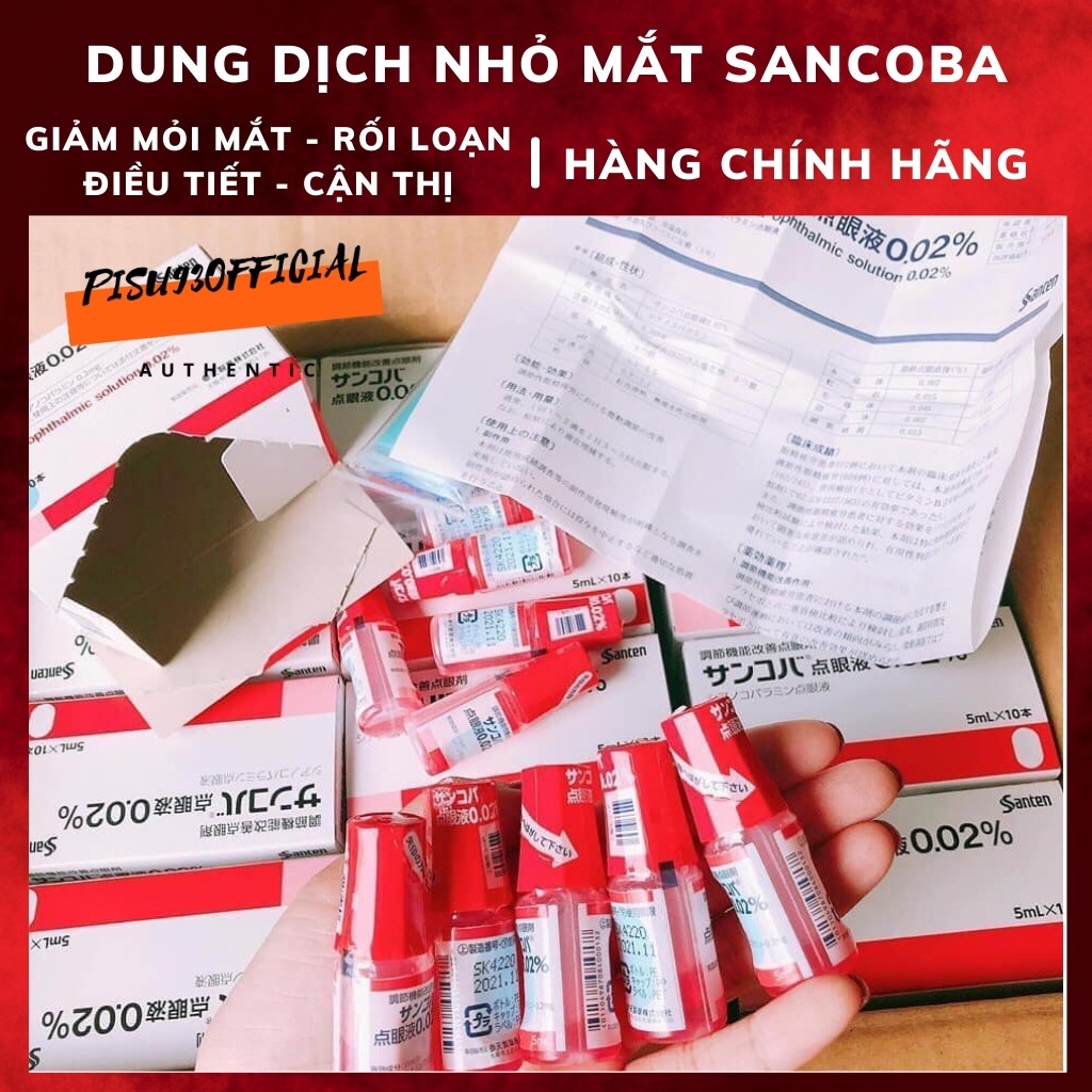 Dung dịch nhỏ mắt Sancoba 0.02% 5ml Nhật Bản - Hỗ trợ người cận thị - Điều tiết chứng mỏi mắt, rối loạn điều tiết. | BigBuy360 - bigbuy360.vn