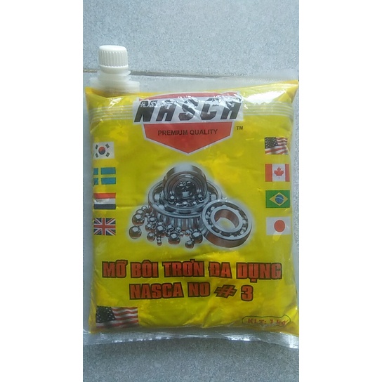 10 KG Mỡ bò bôi trơn NASCA đa dụng cao cấp USA 1Kg có vòi mở tiện lợi