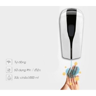 Máy xịt cồn tự động cảm ứng treo tường YK1808 chuẩn Châu Âu