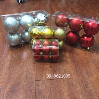 [PHỤ KIẾN GIÁNG SINH] Set 6 quả châu trang trí noel, giáng sinh