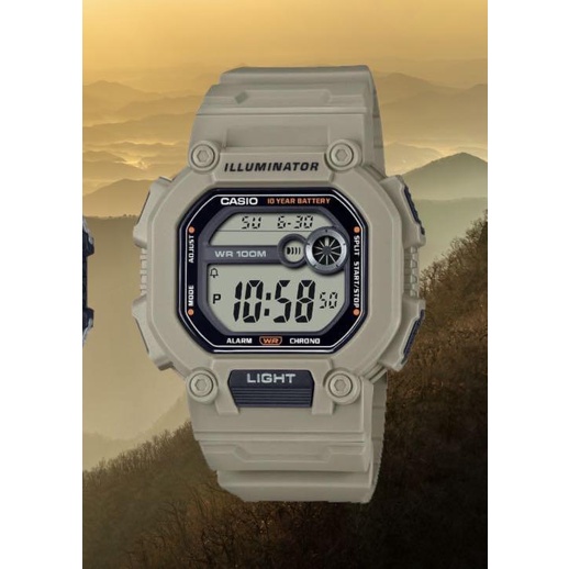 Đồng Hồ Nam Dây Nhựa Casio Standard W-737HX-5AVDF Chính Hãng - W-737HX-5A Pin 10 Năm