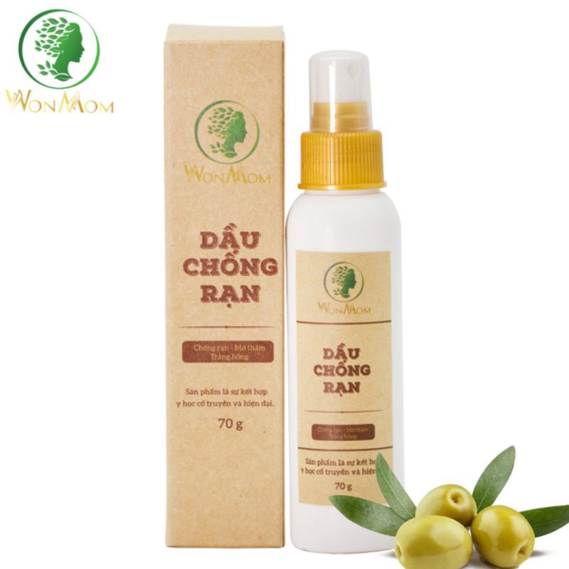 Tinh dầu chống rạng, dưỡng da bụng cho mẹ bầu, mẹ sau sinh wonmom 70G | BigBuy360 - bigbuy360.vn