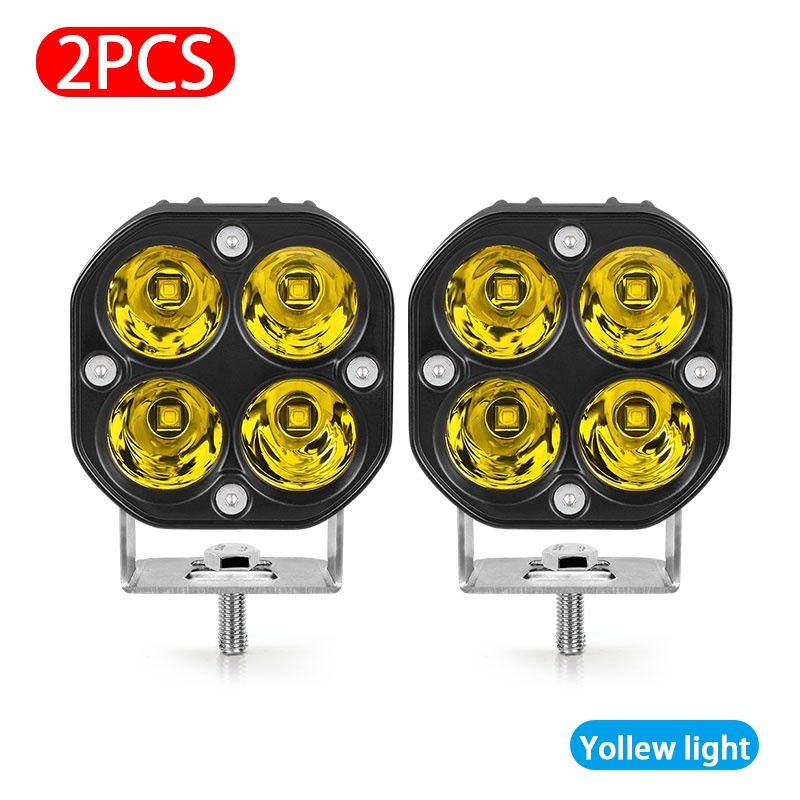 Đèn chiếu điểm xe hơi LED 3 inch Quảng trường Universal 40W 4000LM 6000K Đèn chiếu sáng trắng Phụ tùng ô tô