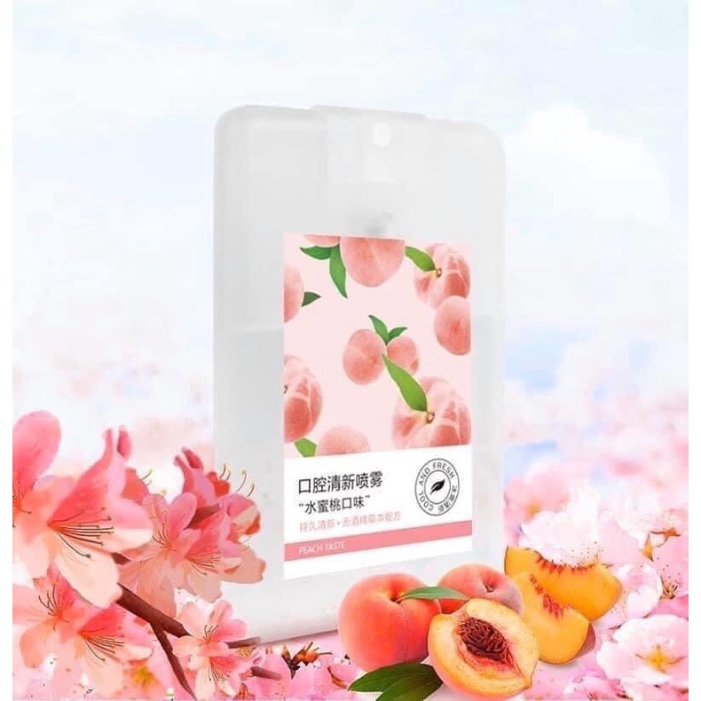 Xịt thơm miệng vị đào liastore Heyxi Senabeauty