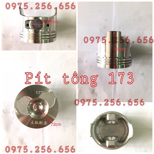 Pít Tông 173 đủ bộ phụ tùng máy cày phụ tùng Hùng Lỳ