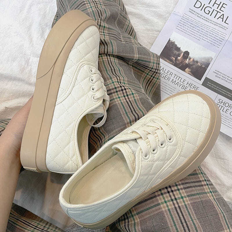 (SẴN HÀNG) Giày thể thao snaker nữ Trần chỉ Kiểu dáng học sinh cute