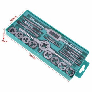 Bộ tay quay taro tạo ren trong và ngoài 20 chi tiết M3-M12:
