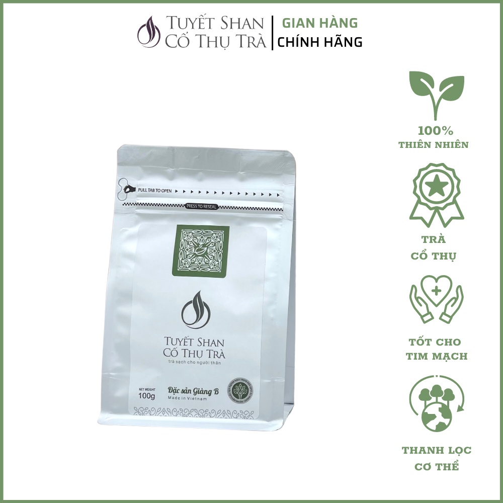 Trà Shan Tuyết Cổ Thụ Hữu Cơ - Trà Xanh - Trà Giàng B Cao Cấp Đặc Sản Suối Giàng Túi Zip 100gr