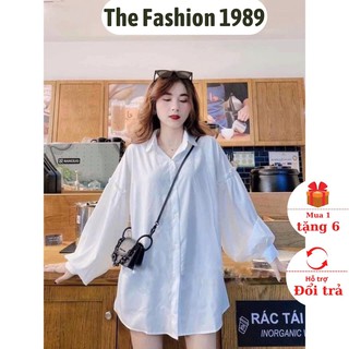 Áo sơ mi nữ trắng dài tay nữ phối tay bèo 2 tầng , chất thô lụa mềm siêu xinh