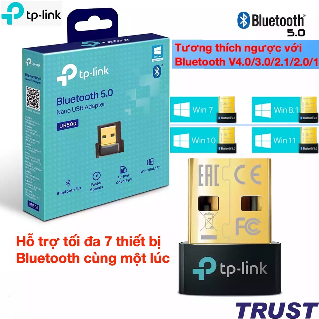 Bộ Chuyển Đổi Bluetooth TP-Link UB500 USB Nano Bluetooth 5.0, UB400 USB Nano Bluetooth 4.0