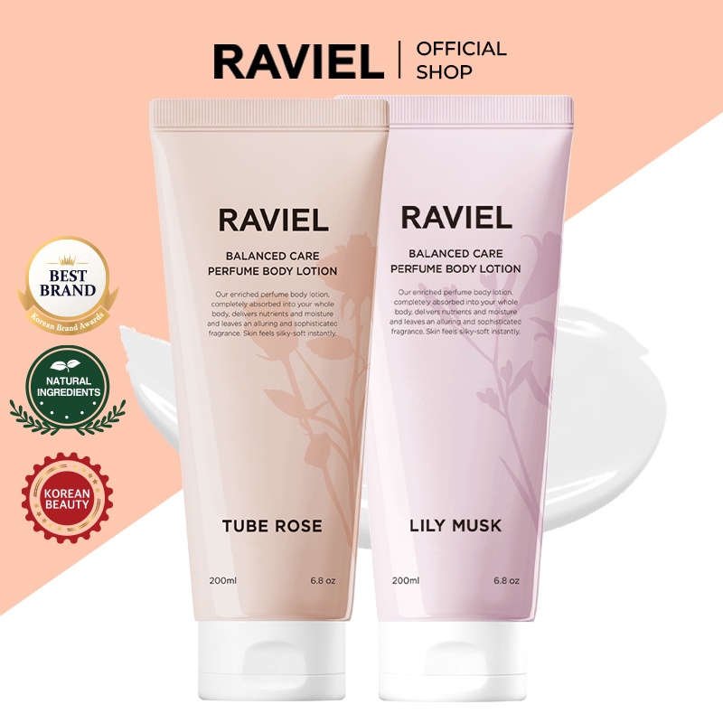 Sữa dưỡng thể nước hoa RAVIEL 200ml dưỡng ẩm & làm trắng tự nhiên chống lão hóa chống nếp nhăn
