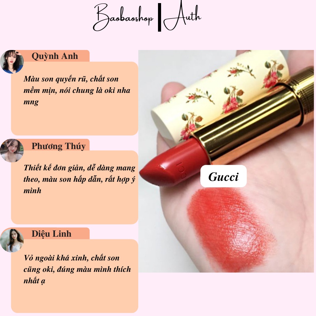 Son Gucci Rouge À Lèvres Voile Vỏ Hoa mini 1.3g đủ tone hot hit