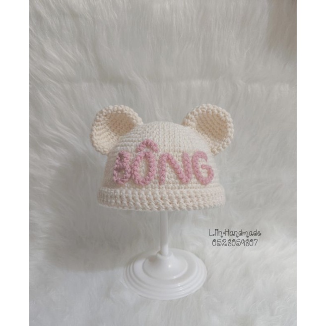 Set nón + giày búp bê len cute cho bé yêuu