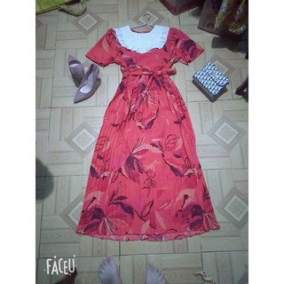 đầm maxi hoa đỏ