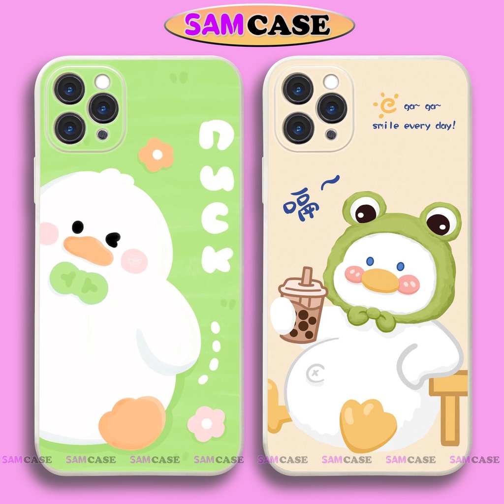 Ốp lưng điện thoại iPhone cặp đôi Cute cạnh viền vuông silicon dẻo bảo vệ cam ip 6/6s/7/8/X/XS/XR/11/12/13 Pro Plus Max