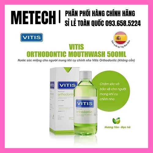 Nước súc miệng cho người mang khí cụ chỉnh nha Vitis Orthodontic 500ml