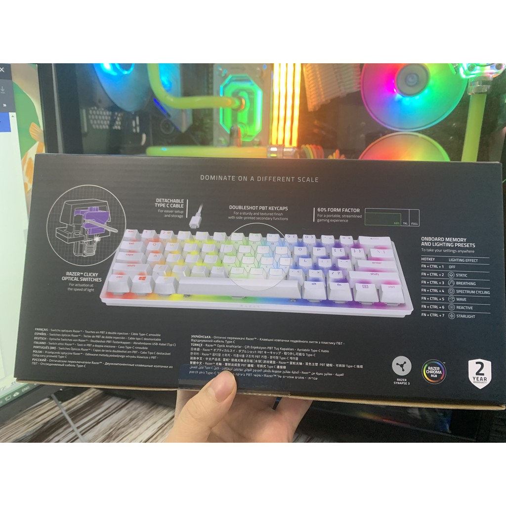 Bàn phím cơ Razer Huntsman Mini Mercury new seal 100%