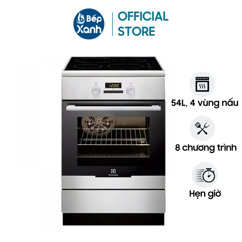 [FREESHIP HCM] Bếp Từ Kết Hợp Lò Nướng Electrolux EKI64500OX - 54L - 4 Vùng Nấu - Hẹn Giờ - Bảo Hành 24 Tháng