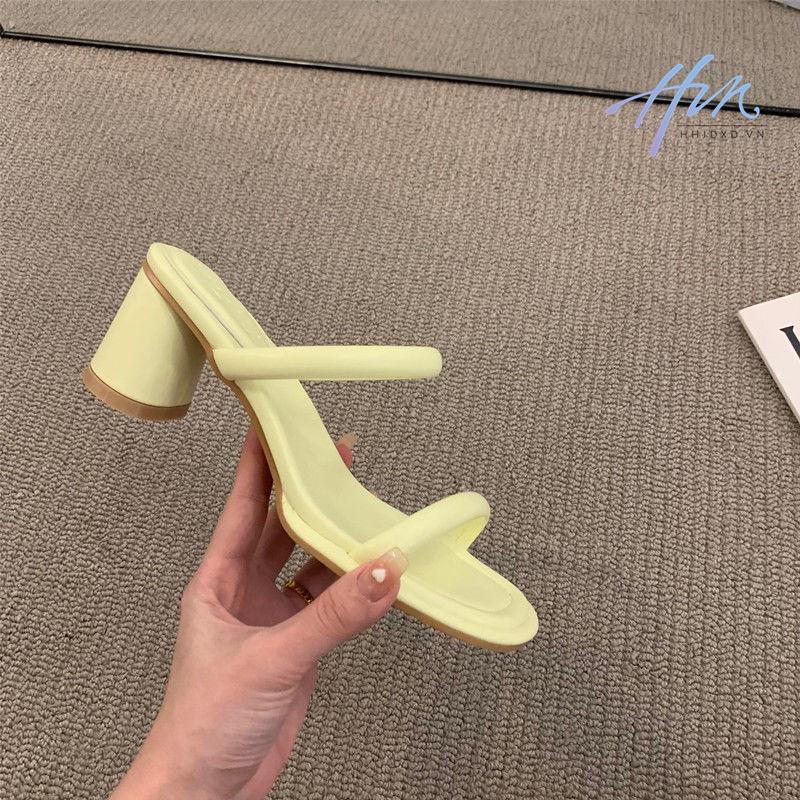 Giày Sandal Cao Gót Phong Cách Pháp Hàng Mới Thời Trang Mùa Hè 2022