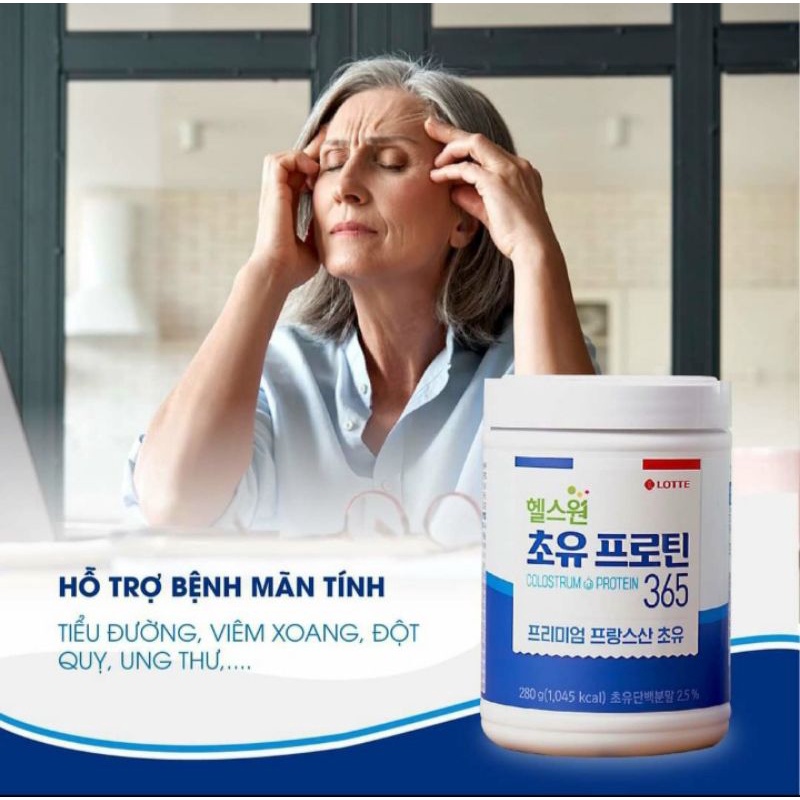 Sữa non Colostrum Protein 365 LOTTE Hàn Quốc. Dùng mọi đối tượng. Thương hiệu thuộc top 10 thế giới, HSD 2 năm