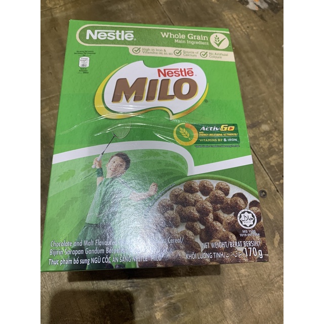 Combo 2 hộp ngũ cốc ăn sáng Nestlé: 1 hộp Koko Krunch (170g) + 1 hộp Milo (170g)