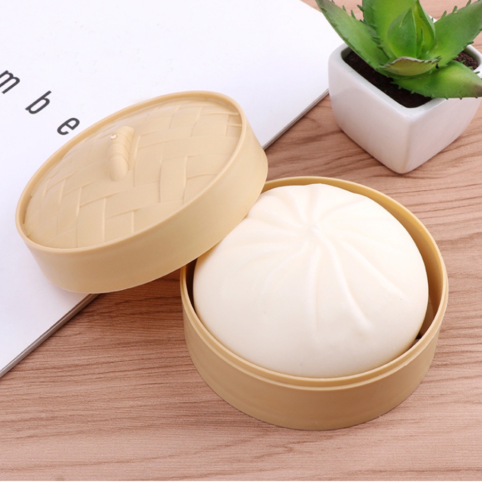 Đồ chơi bánh bao cao su + Heo cao su + Hamburger + Quả chuối cao su giảm stress căng thẳng