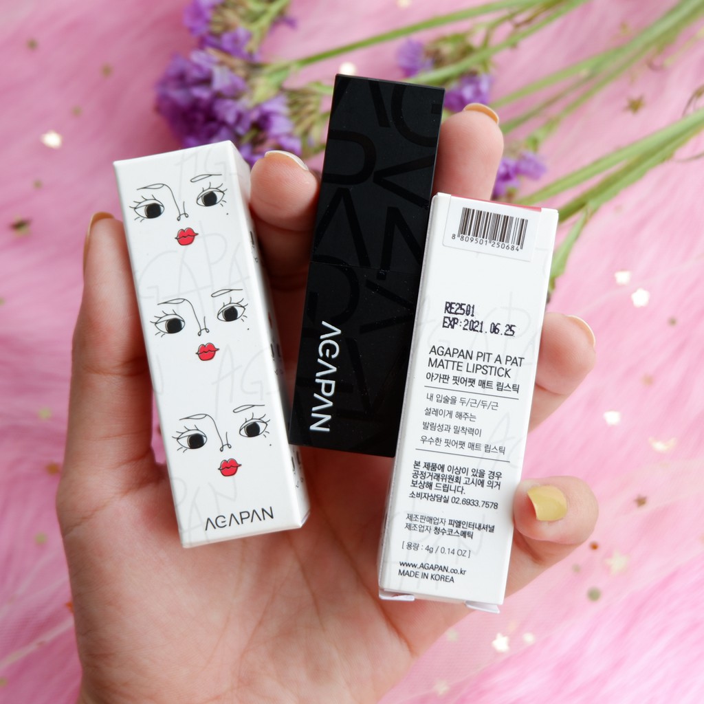 Son thỏi lì, mịn môi Agapan Pit A Pat Matte Lipstick NPP Shoptido | BigBuy360 - bigbuy360.vn